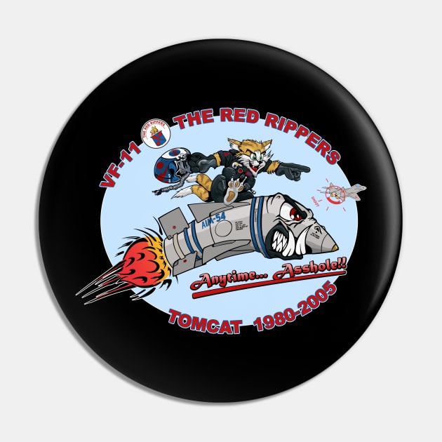 VF-11 Red Rippers Nose Art Pin by MBK