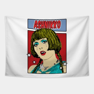 Ashnikko Pop Art Comic Style Tapestry