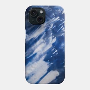 Blue and White Fluid Painting Phone Case