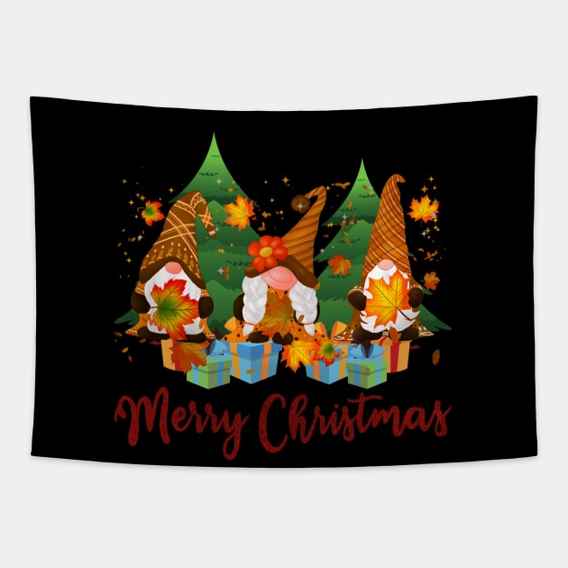 Christmas funny gnomes, Hanging with my gnomies,merry christmas Tapestry by Lekrock Shop