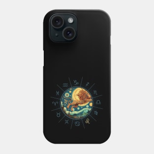 ZODIAC Leo - Astrological LEO - LEO - ZODIAC sign - Van Gogh style - 15 Phone Case