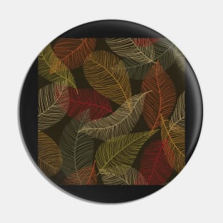 Abstract fall leaves drawing. Leaf skeleton print. Autumn foliage illustration Pin