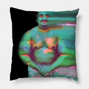 The strong green man goes out on the street to scare you Pillow