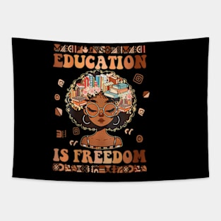 Womens Education Is Freedom Teacher Black History Month Girl Tapestry