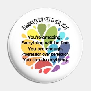 Colorful Raindrop Motivational Words Pin