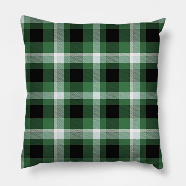 Green Plaid Pillow by JerryWLambert