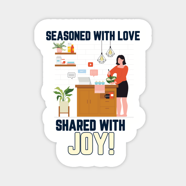 Food bloggers season and share joy Magnet by Hermit-Appeal