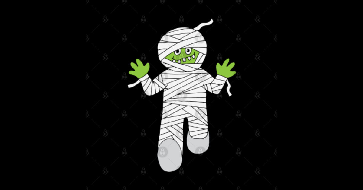 Funny Halloween Mummy Character Halloween Sticker TeePublic