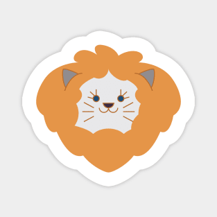 Adorable smiling cat with lion hair Magnet