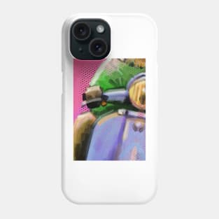 Retro Scooter, Classic Scooter, Scooterist, Scootering, Scooter Rider, Mod Art Phone Case