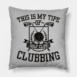 Distressed Vintage Golfing Pillow