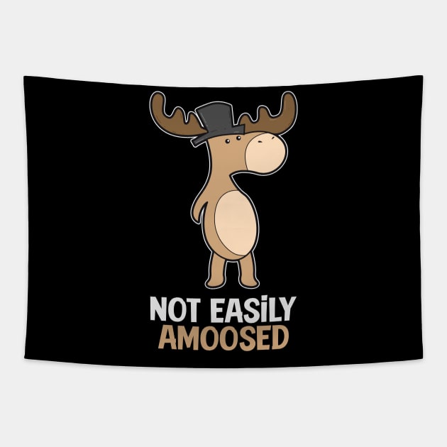 Comic Cartoon Moose Deer Tapestry by Imutobi