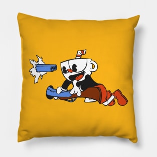 Cuphead Shotgun Design Pillow