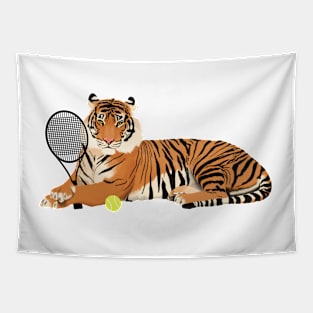 Tennis Tiger Tapestry