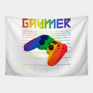 Gamer LGBT Pride Rainbow Gay Lesbian Funny Game Lover Squad Tapestry