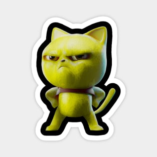 Lemon Cat-Color Sketch Magnet