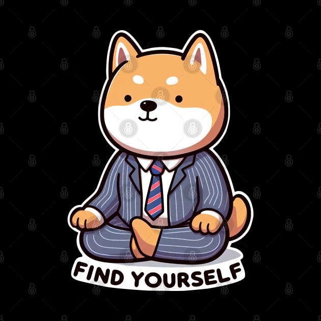 Find Yourself Shiba Inu by Plushism