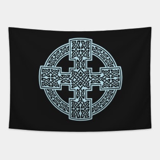 Traditional Celtic Knotwork Cross Tapestry