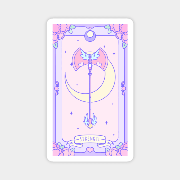 Strength - Pastel Tarot Magnet by Cosmic Queers