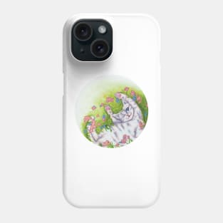 Cute kitten in the flower cottagecore Phone Case