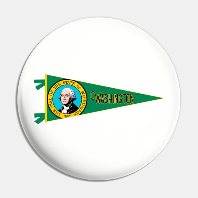 Washignton Flag Pennant Pin by zsonn