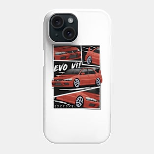 Red Mitsubishi Lancer Evolution VII, EVO 7, Evo VII Phone Case