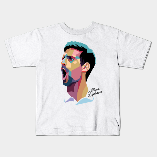 Novak Djokovic Pop Art Portrait Novak Djokovic Kids T Shirt Teepublic