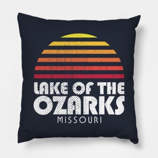 Lake of the Ozarks Retro Vintage Style Sunset Pillow