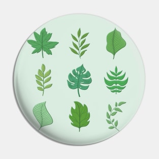 Little Leaves, Green Drawing Pin