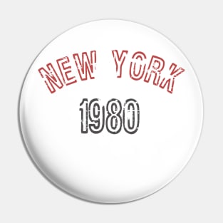 New York Text Pin