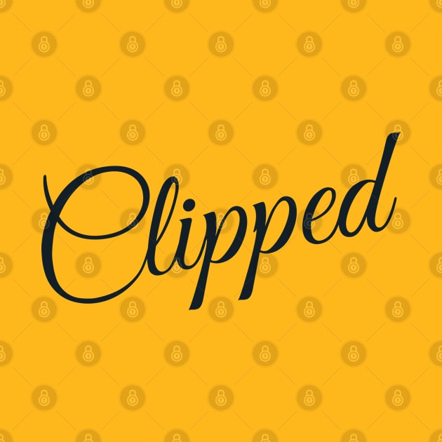 Urban Word 'Clipped' in Black Lettering by Alibobs