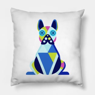 French Bulldog Dog Owner Frenchie Funny Illustration Retro Pillow