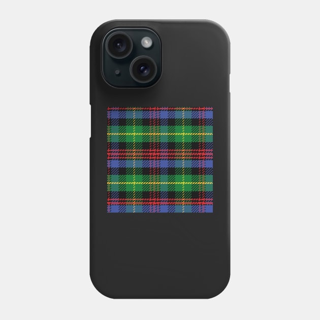 Scottish tartan Black Watch, black, red,green, yellow, blue Phone Case by kavalenkava