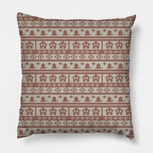 Winter Knitting Pillow