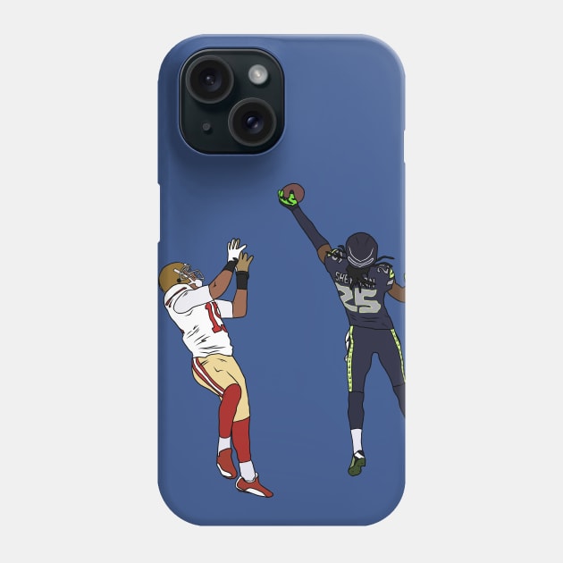 Richard Sherman Tipped Pass Phone Case by rattraptees