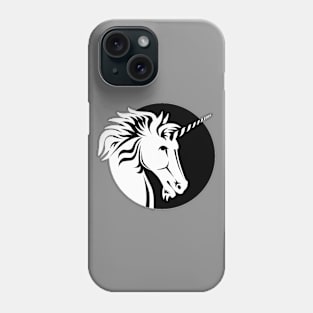 Unicorn Head - Black & White Phone Case