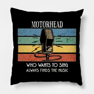 motorhead /vintage microphone Pillow