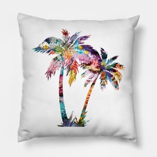 Coral Reef Palm Trees Pillow