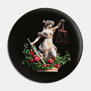 no justice no peace - lady of justice without blindfold Pin