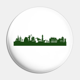 ROSTOCK Skyline in forest green Pin