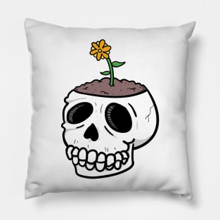 Flower skull Pillow