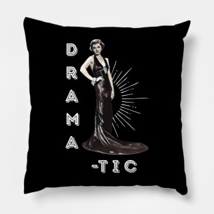 Dramatic - Retro Vintage Woman Pillow