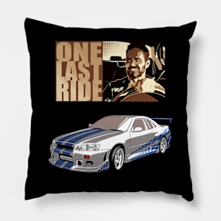 Paul walker nissan jdm Pillow