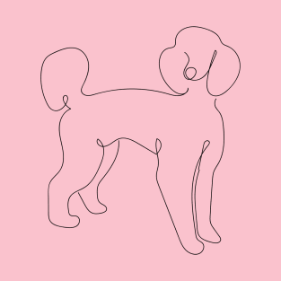 Poodle Line Art T-Shirt