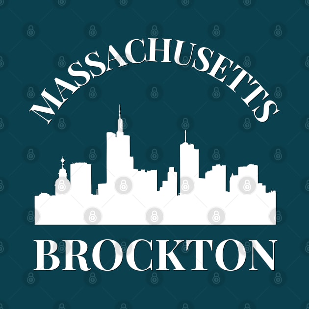 Brockton Born and raised Massachusetts Id rather be in Brockton MA skyline state trip by BoogieCreates