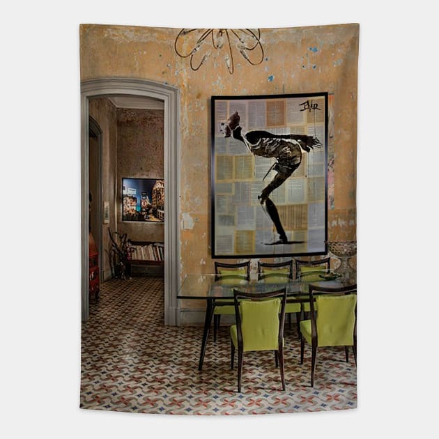 Dive room Tapestry by Loui Jover 