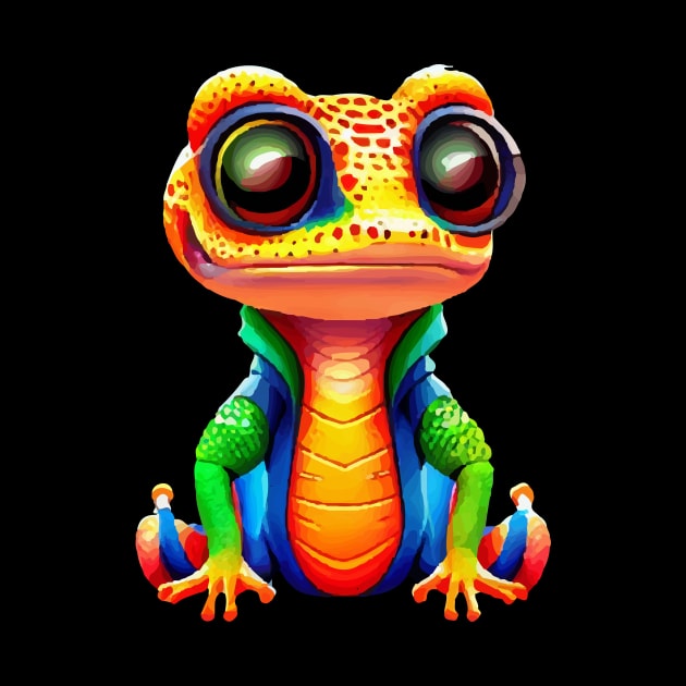 Gamer's Perfect Illustration - Cute Colorful Gekko by star trek fanart and more