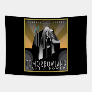 Tomorrowland Light and Power - Retro Art Deco Style Tapestry