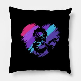 Cyberpunk Dragon Heart Pillow