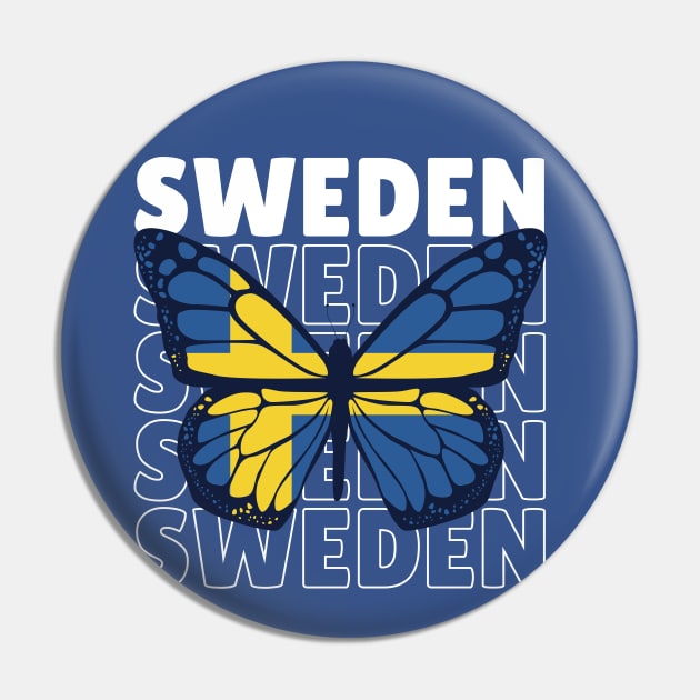 I Love Sweden // Swedish Flag // Swedish Pride Pin by SLAG_Creative